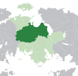 Location of  Gardarike  (Brown) – in Anterra  (green & grey) – in Western Artemia  (green)