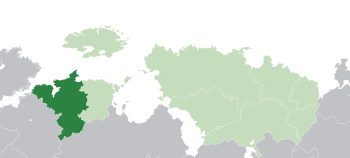 Location of  Sannlibo  (dark green) – in Artemia  (green & grey) – in Northern Artemia  (green)